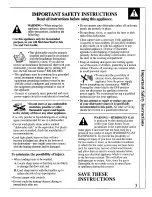 Preview for 3 page of GE GSD1205 Use And Care Manual