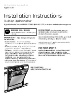 GE GSD1300N Installation Instructions Manual preview