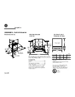 Preview for 1 page of GE GSD2000ZWH Dimensions