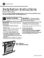 GE GSD3301K00BB Installation Instructions Manual предпросмотр