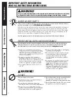 Preview for 2 page of GE GSD5200 Owner'S Manual