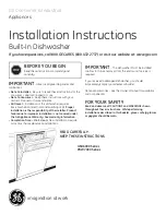 GE GSD6000 Series Installation Instructions Manual предпросмотр