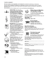 Preview for 2 page of GE GSD750 Use And Care Manual