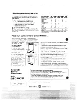 Preview for 4 page of GE GSD750W Operating Instructions