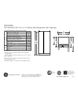 Preview for 1 page of GE GSE25HMH Dimensions And Installation Information