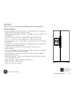 Preview for 2 page of GE GSF25IGX Dimensions And Installation Information