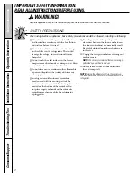 Preview for 2 page of GE GSF25KGW Owner'S Manual And Installation