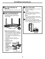 Preview for 23 page of GE GSF25KGW Owner'S Manual And Installation