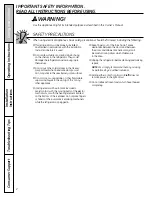 Preview for 2 page of GE GSF25XGWBB Owner'S Manual And Installation Instructions