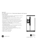 Предварительный просмотр 2 страницы GE GSH25JFT Dimensions And Installation Information