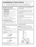 Preview for 10 page of GE GSH25JGDDBB Owner'S Manual And Installation Instructions