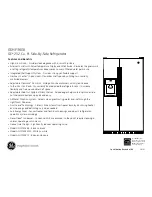 Preview for 2 page of GE GSHF3KGX Dimensions And Installation Information