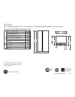 Preview for 1 page of GE GSL22JGCLB Dimensions And Installation Information