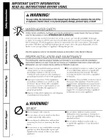 Предварительный просмотр 2 страницы GE GSM18 - Appliances 18 in. Dishwasher Owner'S Manual