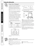 Предварительный просмотр 8 страницы GE GSM18 - Appliances 18 in. Dishwasher Owner'S Manual