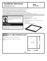 Preview for 1 page of GE GSM1800JBB - Spacemaker 18" Dishwasher Installation Instructions