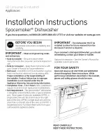 GE GSM2200N10BB Installation Instructions Manual preview