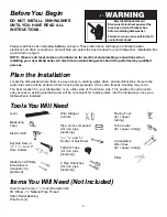 Preview for 2 page of GE GSS1800H Series Installation Instructions Manual