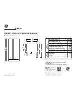 GE GSS20DBP Dimension Manual preview