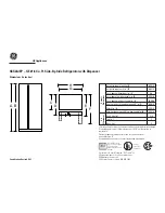 GE GSS22JEP Dimension Manual preview