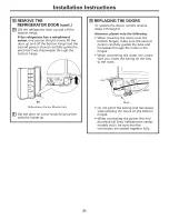 Preview for 21 page of GE GSS23QSWKSS and Owner'S Manual And Installation