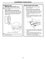 Preview for 21 page of GE GSS23WGTMCC and Owner'S Manual And Installation