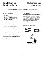 Preview for 17 page of GE GSS25KGS Owner'S Manual & Installation Instructions