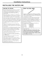 Preview for 16 page of GE GSS25WGMCWW and Owner'S Manual And Installation Instructions