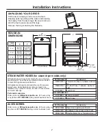 Preview for 2 page of GE GTD84GCPNDG Installation Instructions Manual