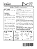 GE GTDP490GD4WS Installation Instructions Manual preview