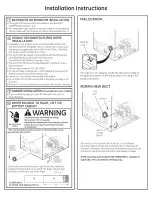 Preview for 8 page of GE GTDP740ED0WW Installation Instructions Manual