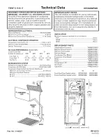 Preview for 1 page of GE GTE16BBSMRWW Technical Data