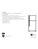 Preview for 2 page of GE GTH16DBELWW Dimensions And Installation Information