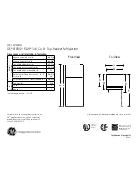 Preview for 1 page of GE GTH17BBCRWW Dimensions And Installation Information