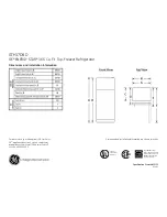 Preview for 1 page of GE GTH17DBDBB Dimensions And Installation Information