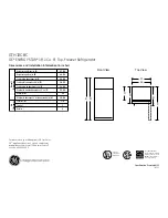 Preview for 1 page of GE GTH18CBCRCC Dimensions And Installation Information