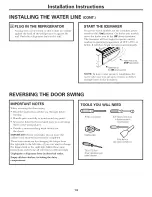 Preview for 14 page of GE GTH18DCXALWW and Owner'S Manual And Installation Instructions