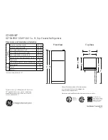 Preview for 1 page of GE GTH18HBT Dimensions And Installation Information