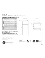 Preview for 1 page of GE GTH20JBB Dimensions And Installation Information