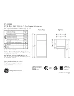 Preview for 1 page of GE GTH20SBBSS Dimensions And Installation Information