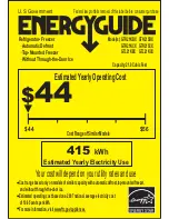 Preview for 1 page of GE GTH21KBXBB - 21 cu. Ft. Top Freezer... Energy Manual