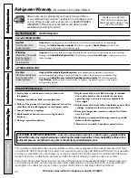 Preview for 30 page of GE GTH22KBR Owner'S Manual & Installation Instructions