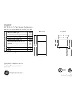 Preview for 1 page of GE GTJ18XCTSA Dimensions And Installation Information