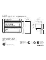 GE GTK21GBEBS Specification Sheet preview