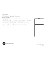 Preview for 2 page of GE GTL12HBDBS Dimensions And Installation Information