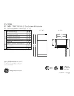 Предварительный просмотр 1 страницы GE GTN18CBEWW Dimensions And Installation Information