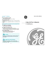 Preview for 6 page of GE GTQ85PAMRLG User And Care Manual