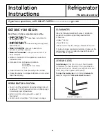 Preview for 8 page of GE GTR11AAPR Owner'S Manual And Installation Instructions