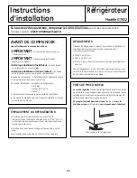 Preview for 25 page of GE GTR12 and Owner'S Manual And Installation Instructions