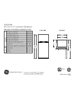 GE GTR12GBEWW Dimensions And Installation Information preview